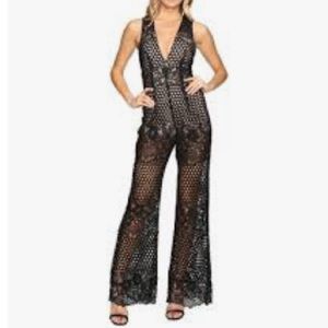 Alice McCall New Romantics Black Lace Jumpsuit NWT SZ. 2